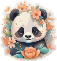 mignonne Panda agrafe art ai génératif png