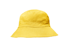 yellow bucket hat isolated  PNG transparent