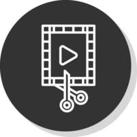 diseño de icono de vector de editor de video