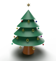 boom pijnboom karakter tekenfilm ster vorm bal geschenk gebied doos rood gouden metaal decoratie ornament systeem vrolijk Kerstmis Kerstmis gelukkig nieuw jaar 2024 2025 december winter tijd sneeuwvlok.ai generatief png