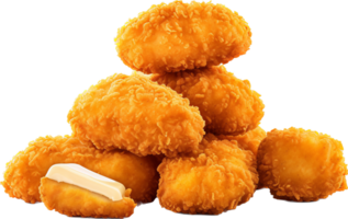 Chicken nugget png with AI generated.