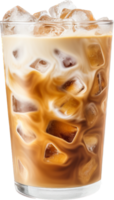 Iced latte png with AI generated.