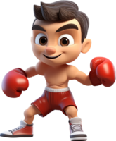 Boxing athlete png with AI generated.