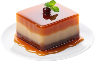 Coffee jelly png with AI generated.