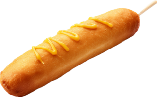 Corn dog PNG met ai gegenereerd.