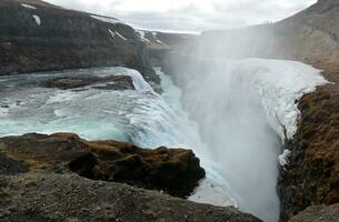Iconic Look at Gullfoss in Remote Iceland photo