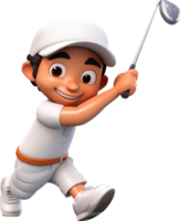 Golf player png with AI generated.