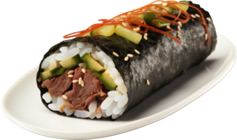 Kimbap png with AI generated.