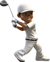 Golf player png with AI generated.