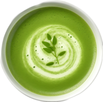 Matcha green tea png with AI generated.