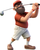 Golf player png with AI generated.