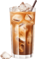 Iced latte png with AI generated.