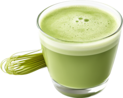 Matcha green tea png with AI generated.