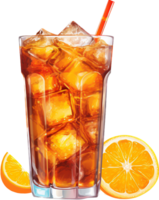 Ice americano png with AI generated.