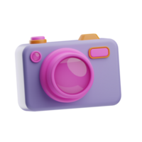 birthday party camera illustration 3d png