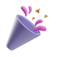 verjaardag partij confetti illustratie 3d png