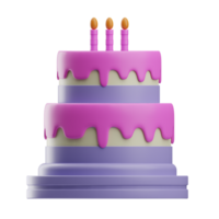 anniversaire fête anniversaire gâteau illustration 3d png