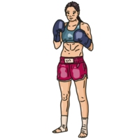 illustration de une boxeur dans action png