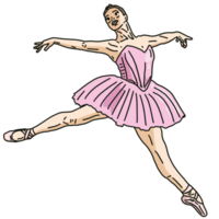 Pink dress ballet dancer png