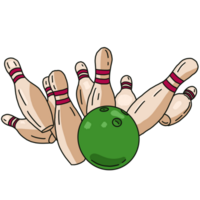 Bowlingkugel und Pins png