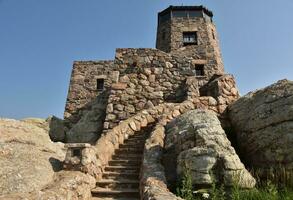 Castle on Top of Harney Peak in South Dakota photo