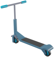 3d illustratie geven blauw scooter kinderen model- Aan wielen Aan transparant achtergrond png