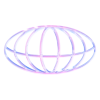 Net Y2K element with pastel hologram holographic chrome 3d effect png