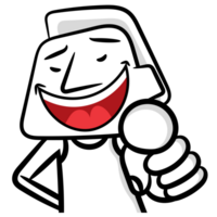 White man laughing and pointing gesture png