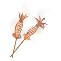 grillé calamar Fruit de mer illustration png