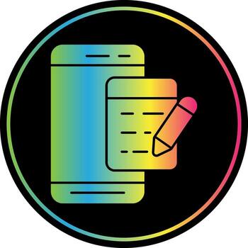 Mobile Note  Vector Icon Design