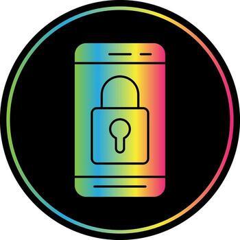 Mobile Lock  Vector Icon Design