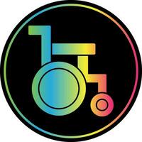 Wheel Chair Vector Icon Design