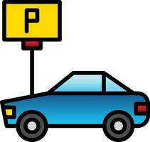 Car Parking Vector Icon Design