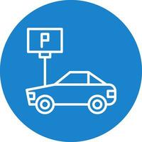 Car Parking Vector Icon Design