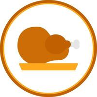 Roast Chicken Vector Icon Design