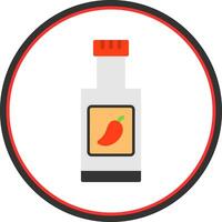 Chili Sauce Vector Icon Design