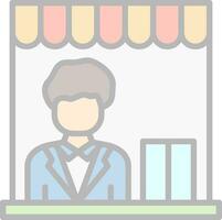 Shop Manager Vector Icon Design