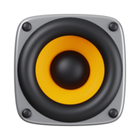 Speaker, sound symbol isolated. General UI icon set concept. 3D Render illustration png