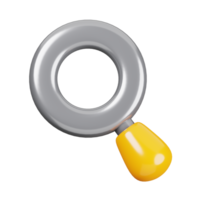 Magnifying glass or search icon isolated. General UI icon set concept. 3D Render illustration png