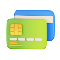 carta pagamento isolato. attività commerciale e finanza icona concetto. 3d rendere illustrazione png