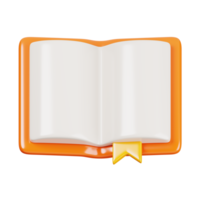 öffnen Buch isoliert. Allgemeines ui Symbol einstellen Konzept. 3d machen Illustration png