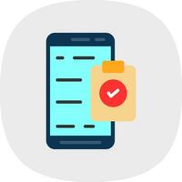 Mobile Check List  Vector Icon Design
