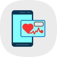 Heart Rate App  Vector Icon Design