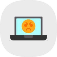 Angry Face  Vector Icon Design