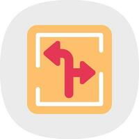 Turn Direction Vector Icon Design