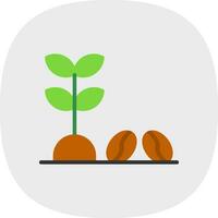 Coffee Plant Vector Icon Design