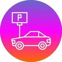 diseño de icono de vector de aparcamiento de coche