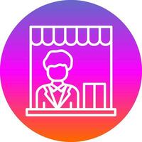 Shop Manager Vector Icon Design