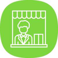 Shop Manager Vector Icon Design