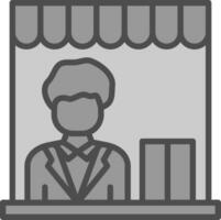 Shop Manager Vector Icon Design